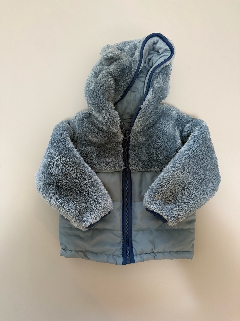 Carter's Light Blue Sherpa Hooded Baby Jacket